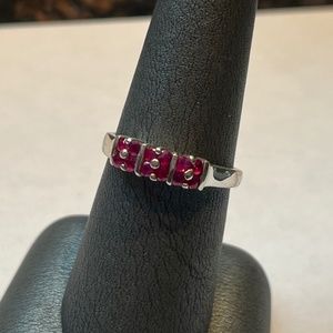 Sterling Silver Ruby Ring SIZE 8